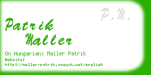 patrik maller business card